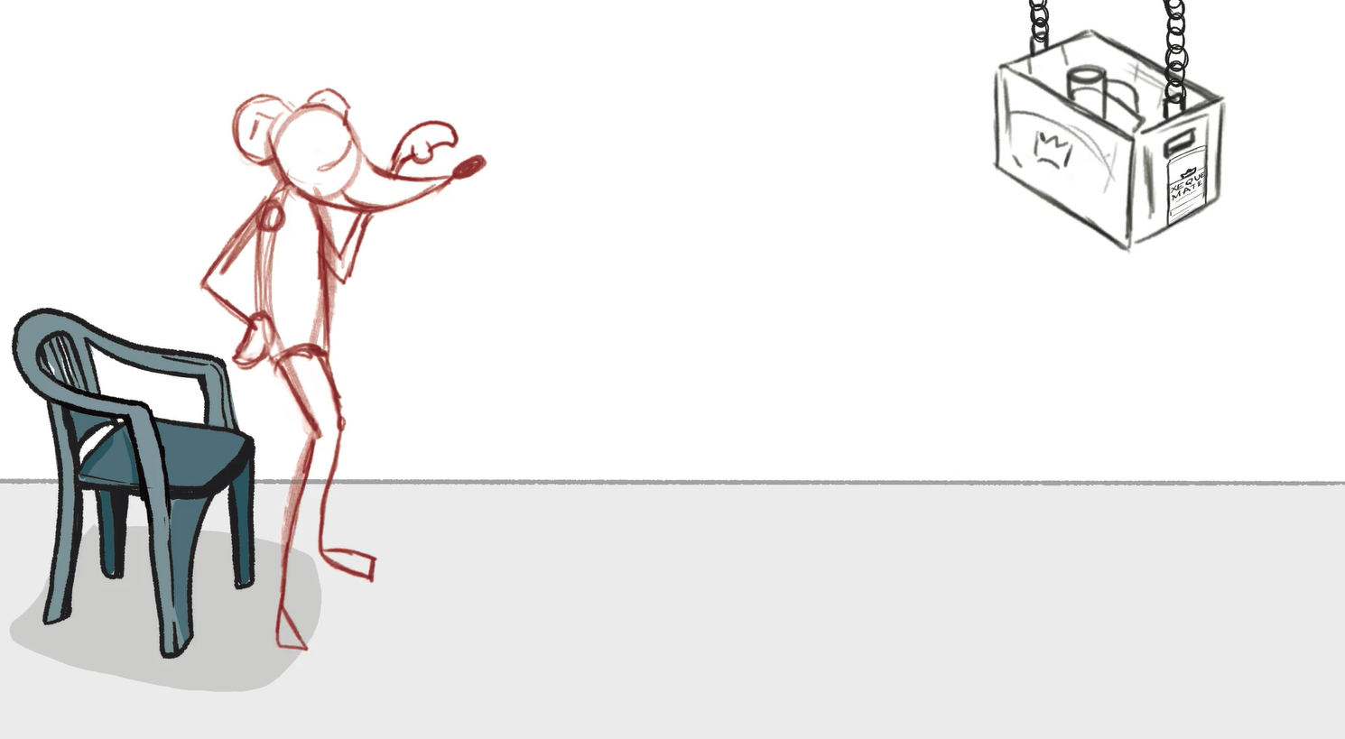 Estudo de Animação - abrindo baú (WIP)